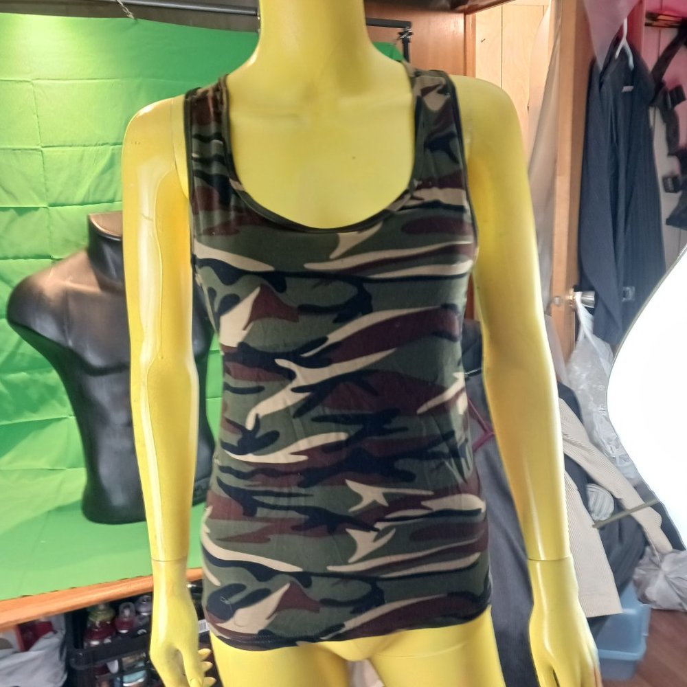 S cami tank top camo women brand new